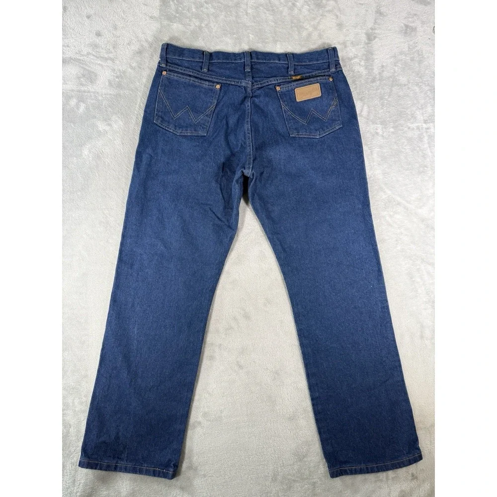 Wrangler Jeans Mens 36x30 Blue Denim Cowboy Cut‎ Western 1013MWZ Dark Wash